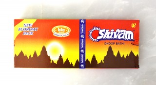 BIC Brand (Since 1965) SHIVAM DHOOP Bathi Incense Sticks, 80g